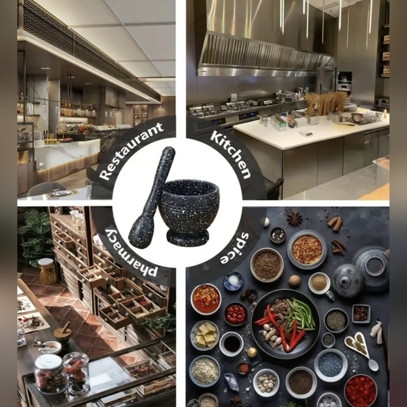 Complete Kitchen Spice & Herb Grinder Set: Garlic Press, Pepper Mill, T8MIS - Picture 2 of 5